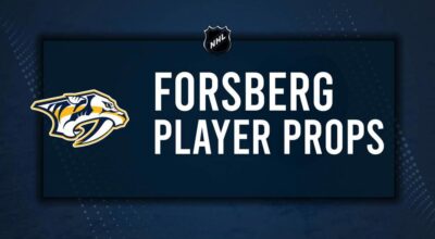 Filip Forsberg Player Prop Bets for the Predators vs. Red Wings Game - October 19