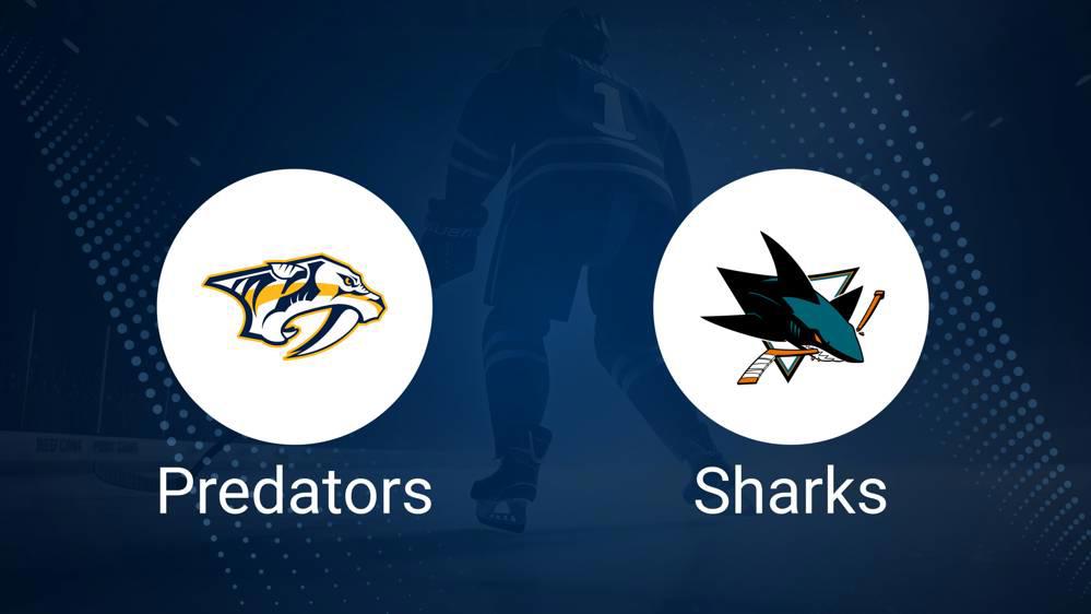 Predators vs. Sharks Injury Report Today - January 21