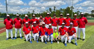 The Lincoln County baseball team poses after an 11-6 win over Washington, D.C., school SWW on April 11. The victory in South Carolina capped off a strong spring break showing for the Bat Pats. (Lincoln County Athletics photo)