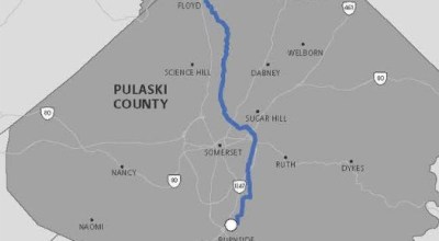 The proposed pipeline running through Lincoln and Pulaski counties. (Graphic submitted)