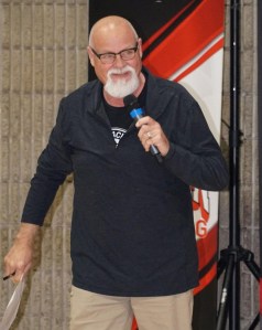 Jimmy Walls, founder of the United States Wrestling Federation, addresses fans during a recent USWF event. Walls has spent decades promoting old-school, character-driven wrestling across Kentucky. (Photo submitted)